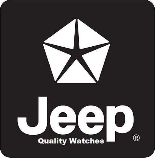 JEEP GENTS BLACK LEATHER DRESS WATCH