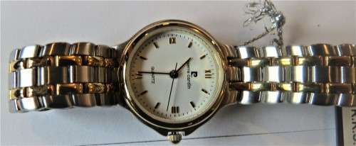 PIERRE CARDIN LADIES TWO TONE WATCH WITH PEN IN GIFT BOX