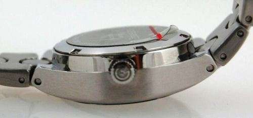 GEORGE LADIES STAINLESS STEEL WATCH WITH ONE DIAMOND