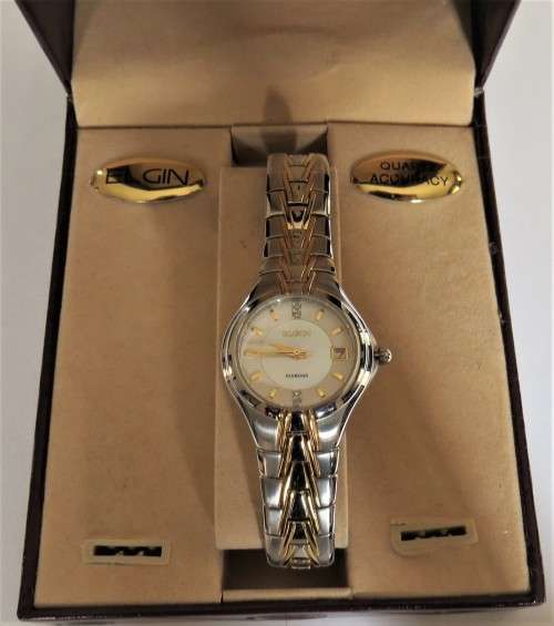 ELGIN TWO TONE DIAMOND WATCH VERY SPECIAL