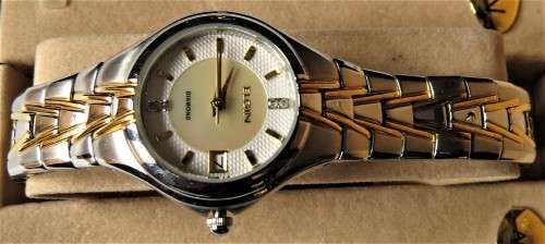 ELGIN TWO TONE DIAMOND WATCH VERY SPECIAL