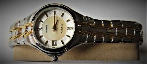 ELGIN TWO TONE DIAMOND WATCH VERY SPECIAL