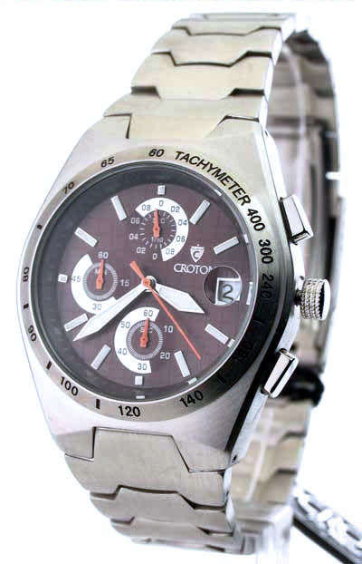 CROTON GENTS TACHY AQUAMATIC DATE WATCH