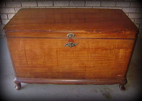 Solid wooden chest