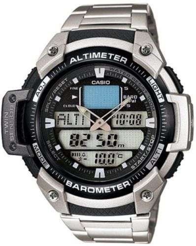 Brand New Casio Thermometer Twin Sensor Man Watch SGW-400HD