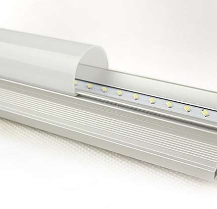 12V Clear LED Tube with fittings, T5, 4W,  Cool white.