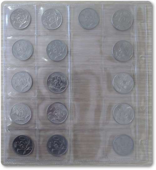 1971 - 1980  VARIOUS DATE COIN SET - 50 CENT COINS - ONE LOT !! STARTING @ R1
