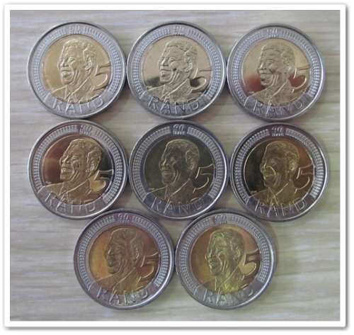 ** 2008 MANDELA R5 ** 90TH BIRTHDAY (8X) BID PER COIN !! STARTING @ R1