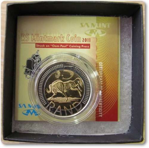 ** 2011 ** R5 CW MINTMARK COIN "OOM PAUL" (X2) BID PER COIN !! STARTING @ R1