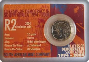 2004 R2 !! 10 YEARS OF DEMOCRACY !! ORIGINAL CARD !! STARTING @ R1