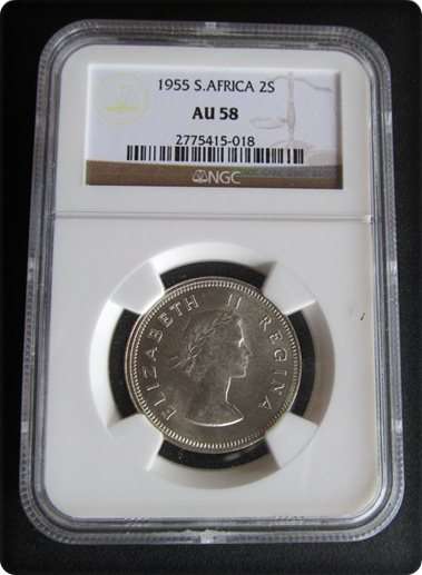 STUNNING 1955 2 SHILLING AU58 !! STARTING @ R1 !!