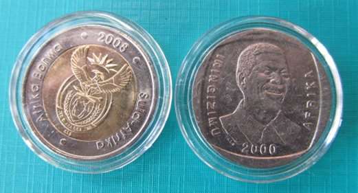 2008 MANDELA 90TH BIRTHDAY R5 & 2000 MANDELA R5