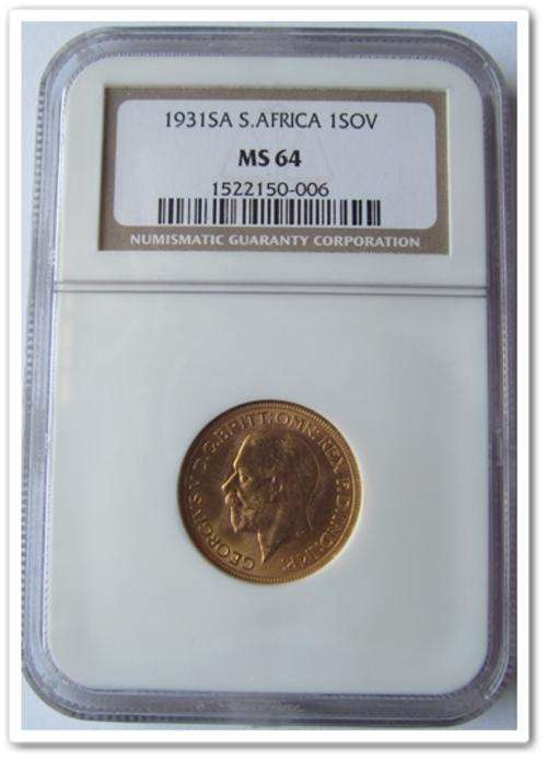 ** SELDOM SEEN ON OFFER** 1931 POUND/SOV MS64 !! SECOND FINEST !! STARTING @ R1