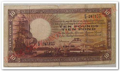 ** J. POSTMUS TEN POUND NOTE ** !! STARTING @ R1