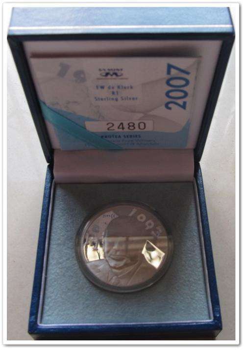 ** 2007 SR1 F .W DE KLERK ** PROOF !! ORIGINAL AS ISSUED !! STARTING @ R1