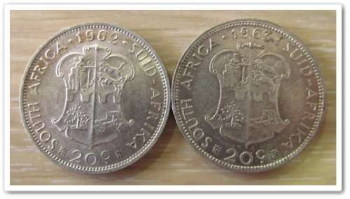 ** 1962 & 1963 **  20 CENT - ONE OF EACH YEAR - ONE LOT !! STARTING @ R1