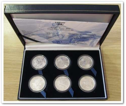 ANGLO BOER WAR PROOF SILVER MEDALLION SET !!