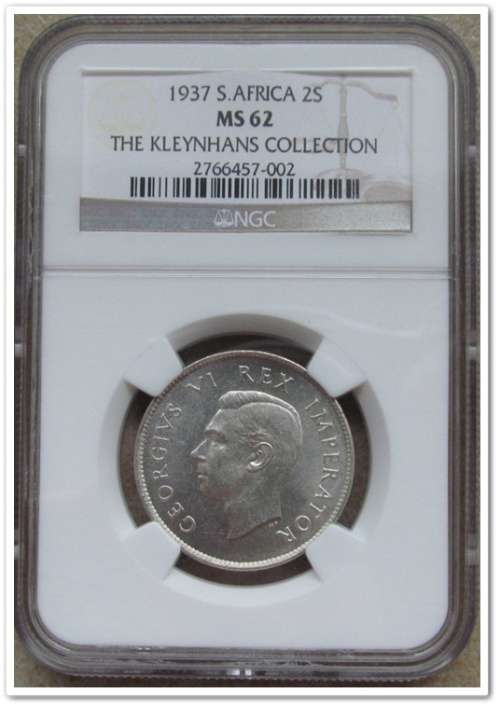 **  SCARCE 1937 2 SHILLING NGC MS62  ** R1 START....