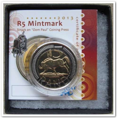 ** 2013 ** R5 CW MINTMARK COIN "OOM PAUL" (X2) **BID PER COIN** !! R1 START