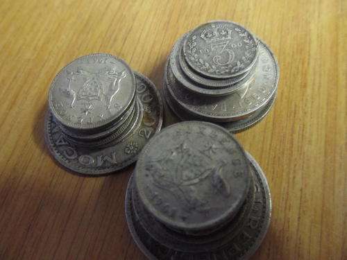 120gr mixed world silver coins