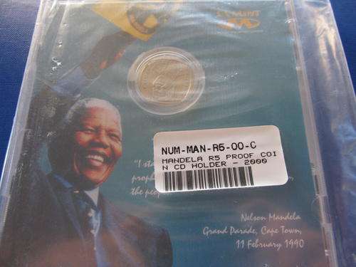 2000 Smiling  Mandela  R5 Proof Coin Sealed in CD case - Reduced !!