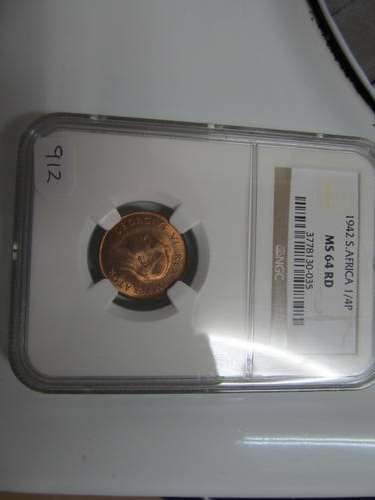 1942 1/4 Penny MS 64 RD