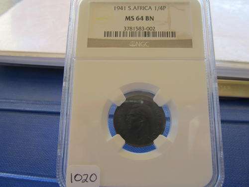 1941  1/4 Penny MS 64 BN