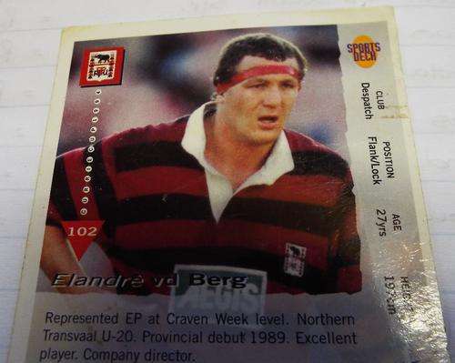 1994 Bankfin Sportsdeck Card - Elandre van der Berg