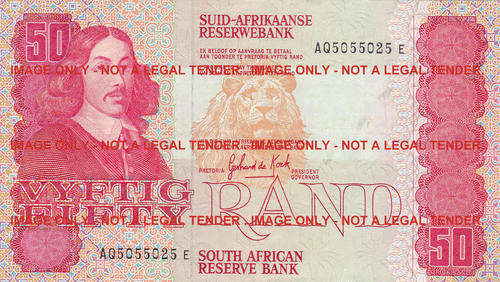 GPC de Kock R50 Note - AQ Prefix - See scan for grades