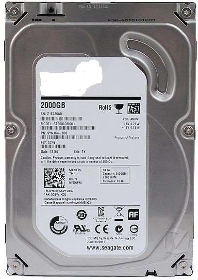 2TB Internal Hard Drive(For CCTV DVR and PC)