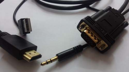 10m HDMI to VGA cable, with audio and USB