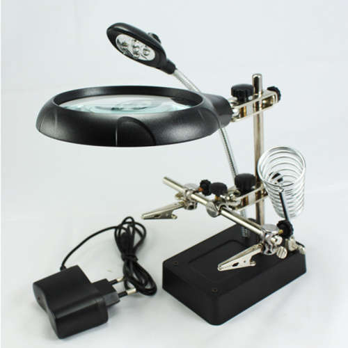 5Led Auxiliary Clip Magnifier AD/DC Inter changeable