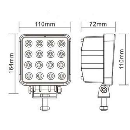 48 Watt Square LED Work Light