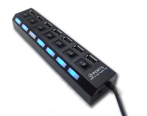 USB 2.0 Hub - 7 Port USB Hub