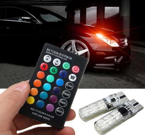 Auto Remote Controlled colorful LED Lamp RGB ( Small)