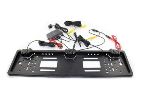 Number Holder With Parking Sensor And Packing Camera