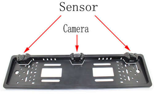 Number Holder With Parking Sensor And Packing Camera