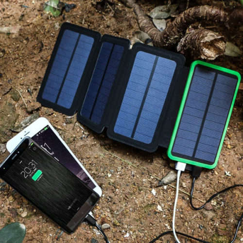 Solar Power Bank With 4 Solar Panel
