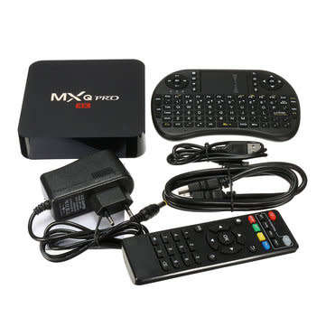Mini Wireless Keyboard & Mouse + OTT TV Box MXQ-4K Pro - Android TV Box