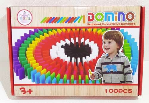 10 colored dominoes Kids toys Educational toys Authentic Standard Wooden Toy