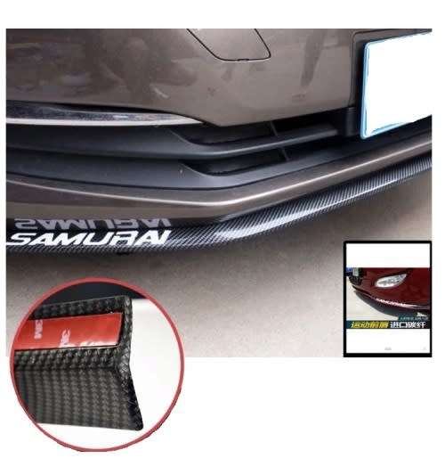 Rubber lip - Stylish Carbon look 2.5m Rubber Lip fits most cars - 2.5m Samurai Rubber Lip Protector
