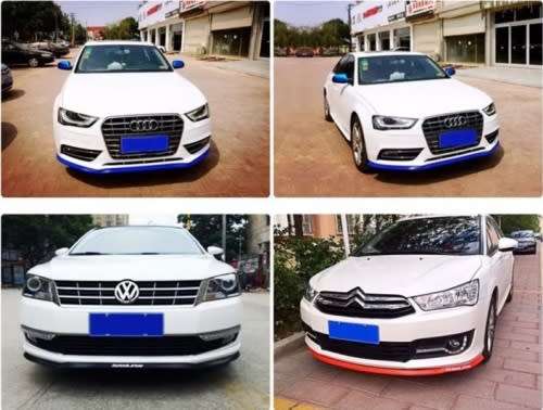 Rubber lip - Stylish Carbon look 2.5m Rubber Lip fits most cars - 2.5m Samurai Rubber Lip Protector