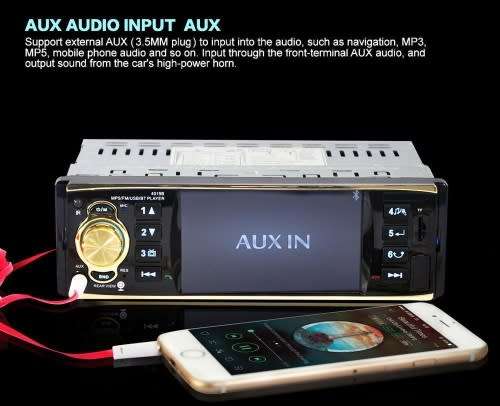 Car Radio - Car Media Player 4.1"TFT Screen USB, MP5, FM Bluetooth & Aux