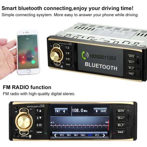 Car Radio - Car Media Player 4.1"TFT Screen USB, MP5, FM Bluetooth & Aux