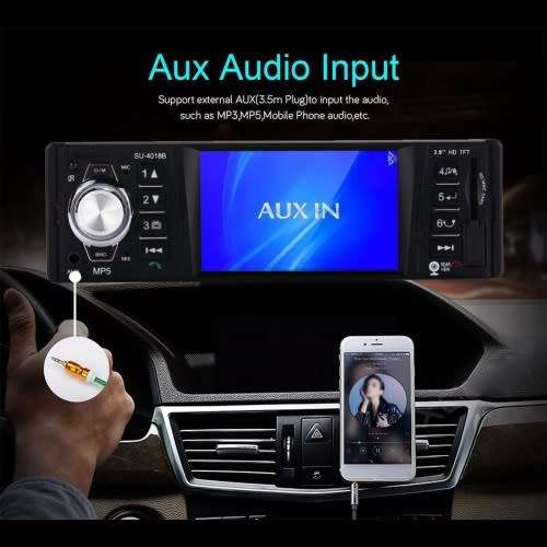 Car Radio - Car Media Player 3.9"TFT Screen USB, MP5, FM Bluetooth & Aux