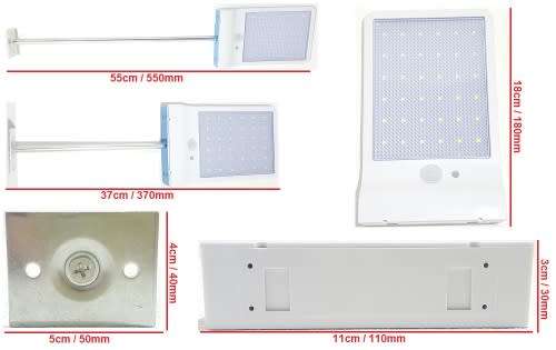 4W Solar Light - Solar 4W LED Motion Street Light - 4W Motion Sense LED Solar Light