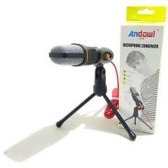 Microphone - Condenser Microphone With Tripod Stand - 3.5mm Jack PC/Mobile Condenser Microphone