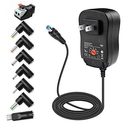 Power Plug - 45W Universal DC Power Plug - Power Adaptor - 8 Tip Universal Power Supply