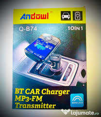 ANDOWL BT CAR CHARGER MP3-FM TRANSMITTER Q-B74