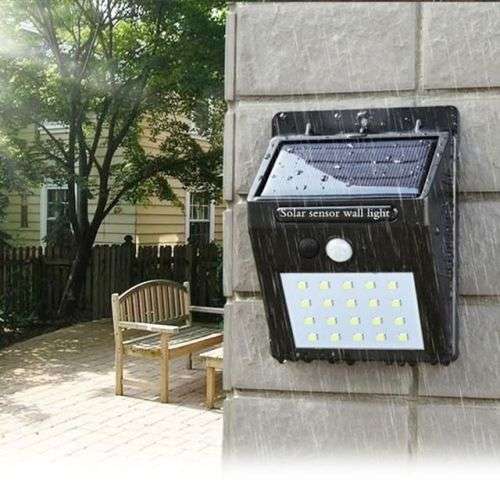 Led Solar Powered 25LED Wall Light with PIR sensor  Q-L422